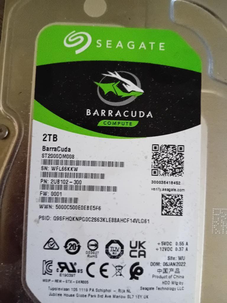 Seagate hdd 2TB, Ophalen, Intern, Zo goed als nieuw, Desktop