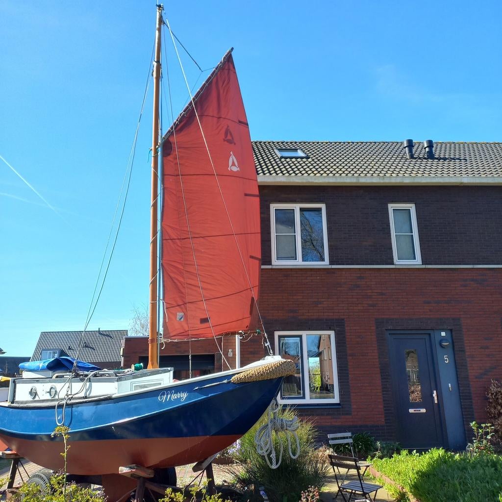 Platbodem Lelievlet 'Marry'   5.60  x 1.80 meter, Watersport en Boten, Ophalen, Geen motor, Gebruikt, Staal