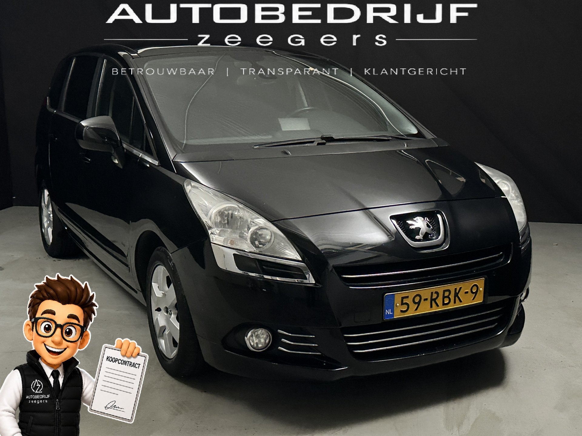 Peugeot 5008 1.6 VTi Blue Lease 7 Persoons *Pano*AC*Navi*NAP, Auto's, Voorwielaandrijving, Gebruikt, 4 cilinders, 7 stoelen