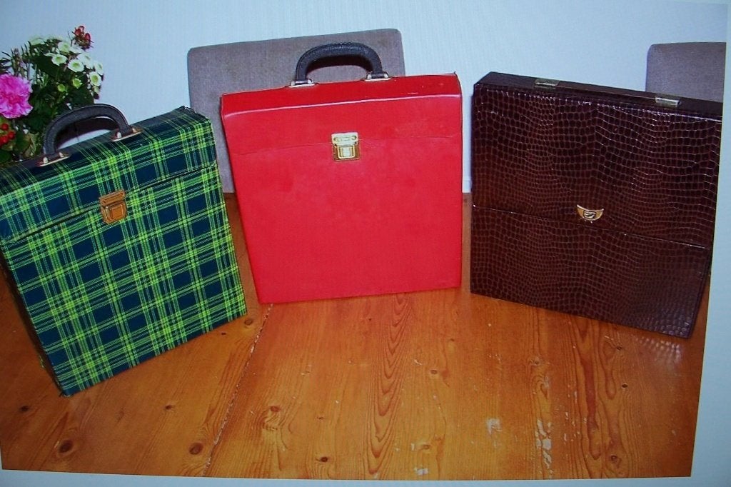 3 KLEINE PLATEN KOFFERTJES VOOR LP'S, Ophalen of Verzenden, Gebruikt, 12 inch
