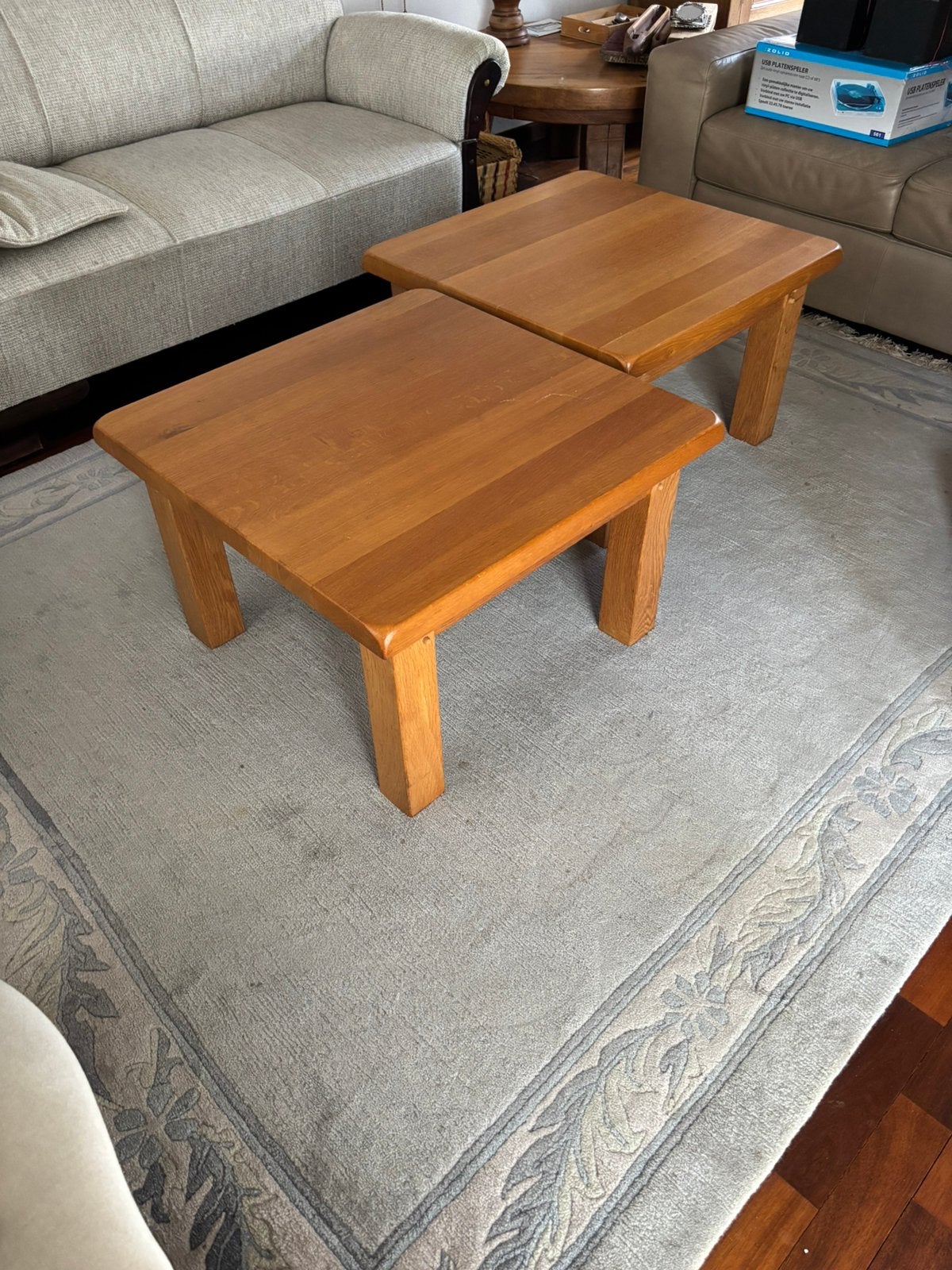 Salon tafel 2  stuks, Ophalen, Zo goed als nieuw, Rechthoekig, 50 tot 100 cm