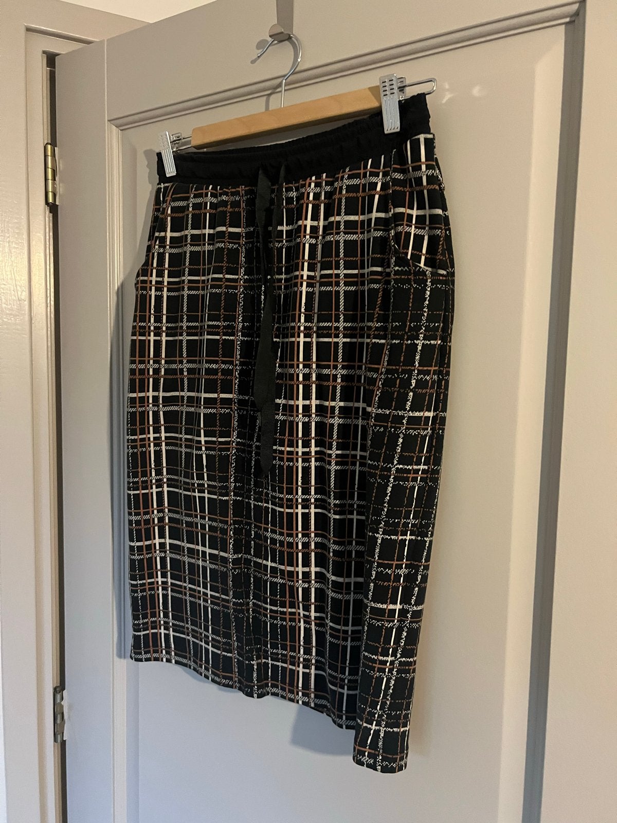 Nick Jean geruite kokerrok maat 36, Kleding | Dames, Zwart, Ophalen of Verzenden, Zo goed als nieuw, Maat 36 (S)
