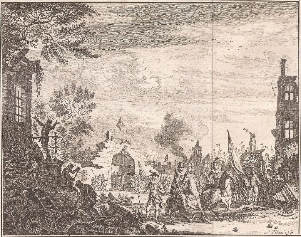 Oostende na overgave aan Aartshertogen Albertus en Izabella, 19 cm, Militair, Ophalen of Verzenden, 16 cm