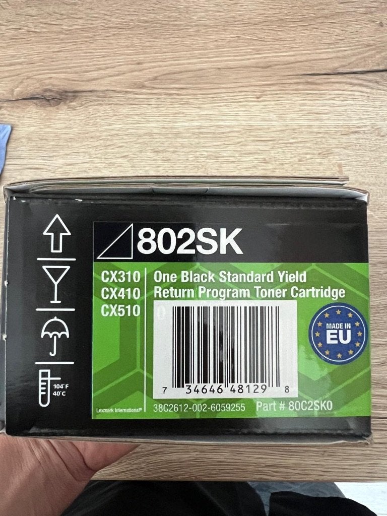 LEXMARK 802SK - Zwart Toner, Computers en Software, Printerbenodigdheden, Ophalen of Verzenden, Nieuw, Toner