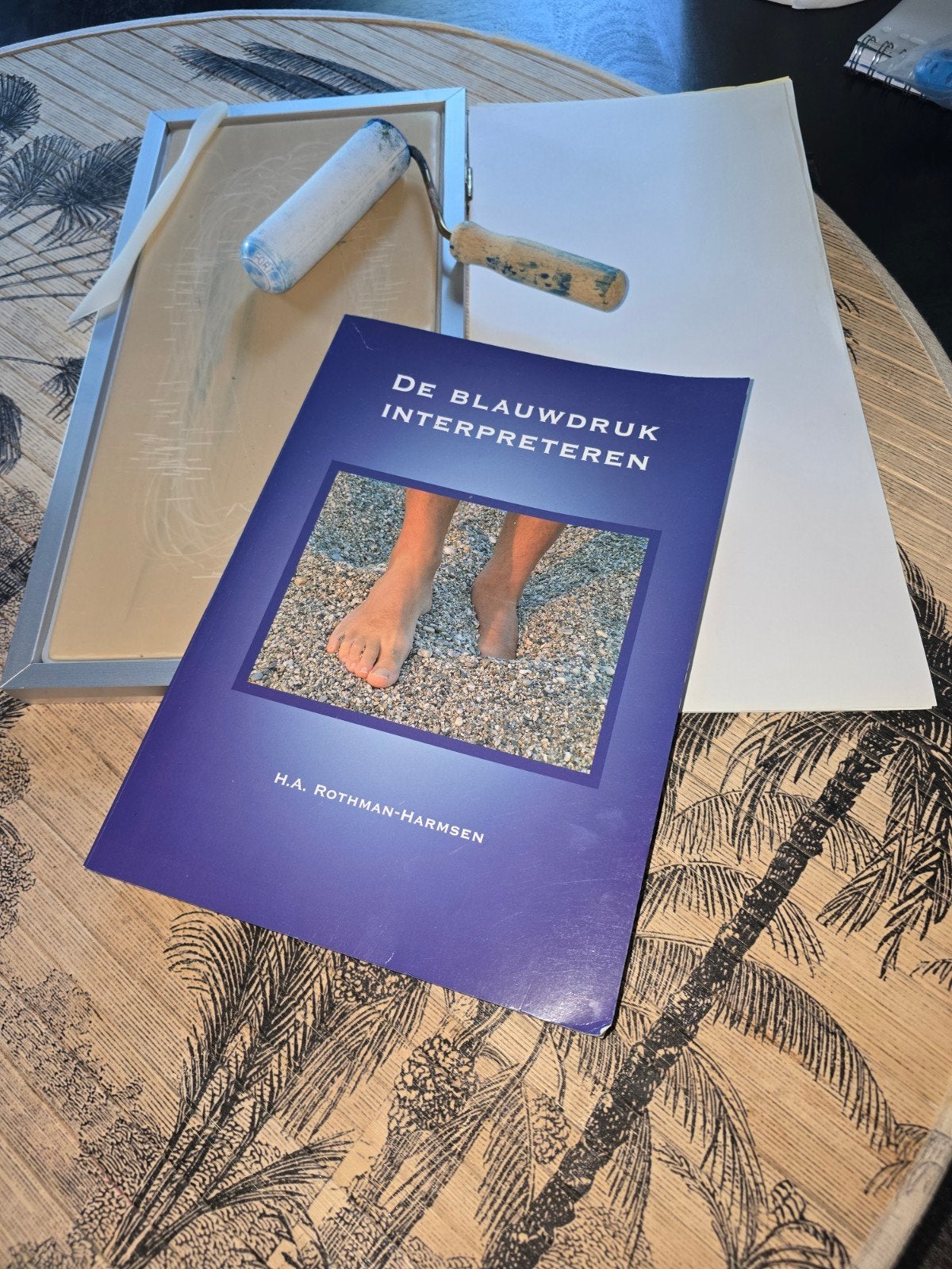 Blauwdruk raam voor pedicure met toebrhoren, Ophalen of Verzenden, Gelezen, Overige onderwerpen, H.A. Rothman-Harmsen