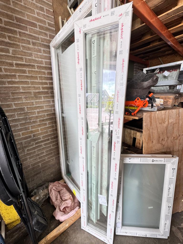 div kunstof/nieuwe/kozijnen/ wit /incl termopane/ 🌸, Ophalen, Gevelraam of Ruit, Minder dan 80 cm, Nieuw