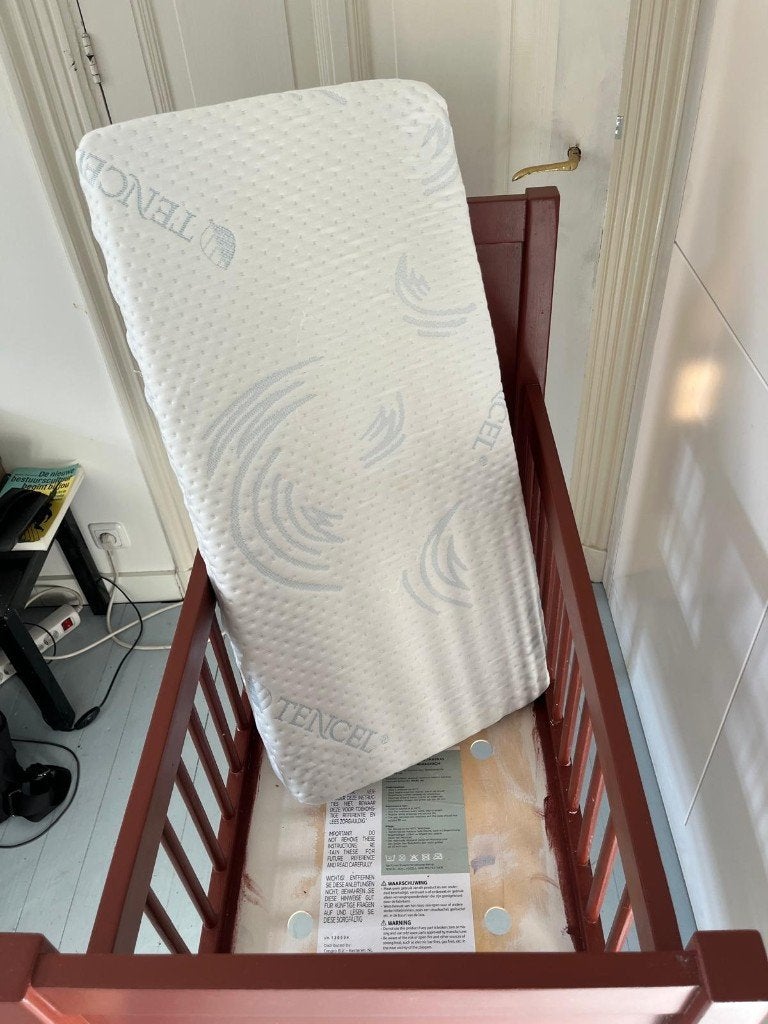 Houten wieg 80x40, Ophalen, Zo goed als nieuw, Wieg