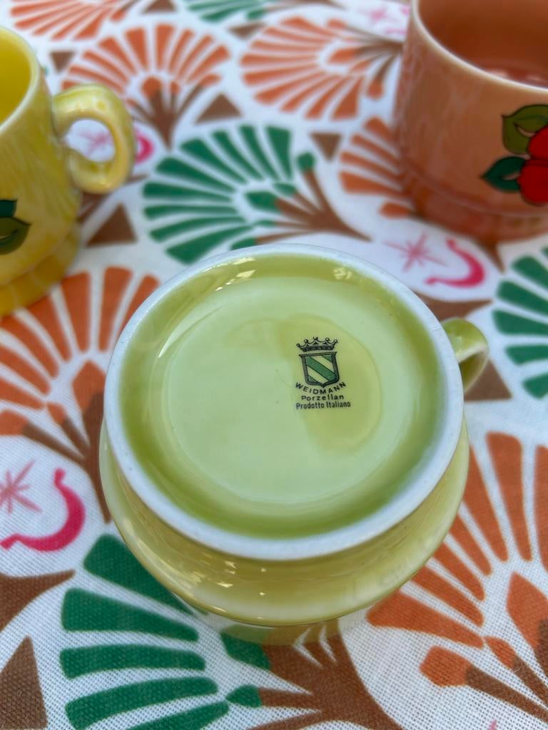 Set van 3 vintage Weidmann porseleinen kopjes, Ophalen