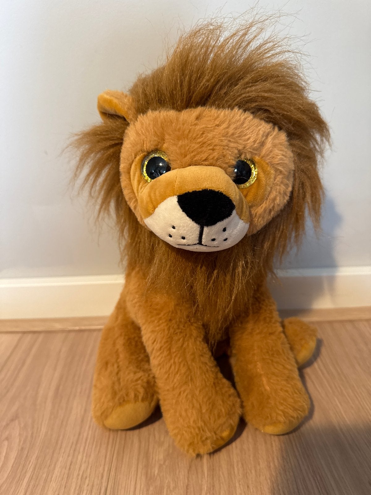 Schattige pluche leeuw met grote ogen, Kinderen en Baby's, Speelgoed | Knuffels en Pluche, Ophalen, Overige merken, Overige karakters