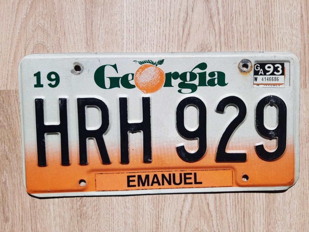 Nummerbord uit Georgia, Verzenden, Gebruikt, Auto's