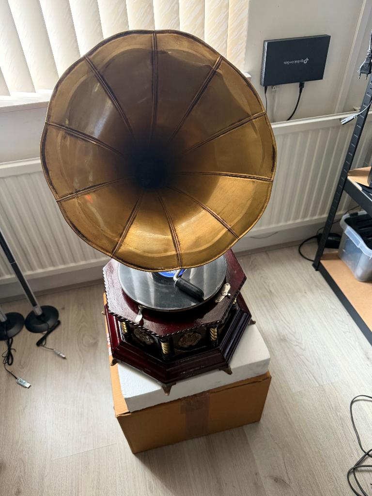 Oude Grammofoon Replica 78RPM, Antiek en Kunst, Ophalen