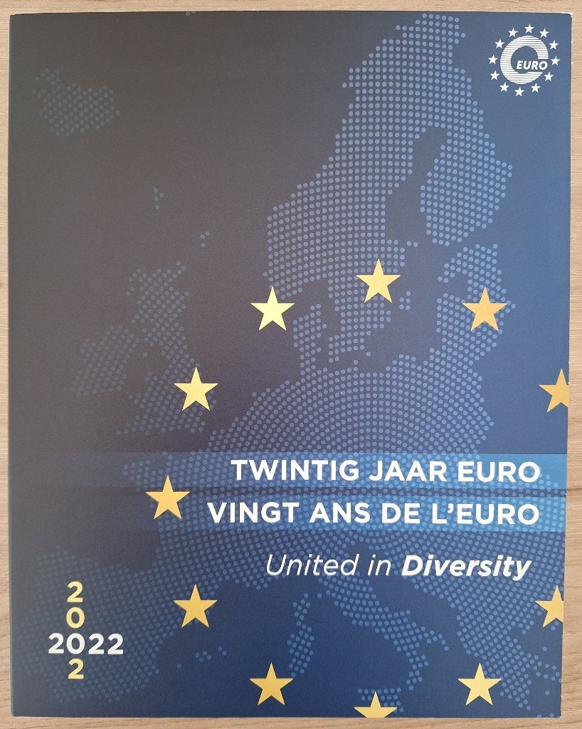 20 Jaar Euro | Officiële Certificaat Collectie 20 Jaar Euro, Postzegels en Munten, Setje, Overige landen, Goud, Overige waardes