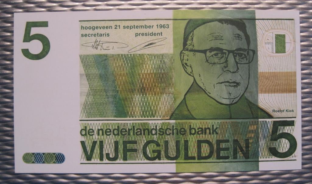 FANTASIE BILJET, Postzegels en Munten, Bankbiljetten | Nederland, Verzenden, 5 gulden, Los biljet