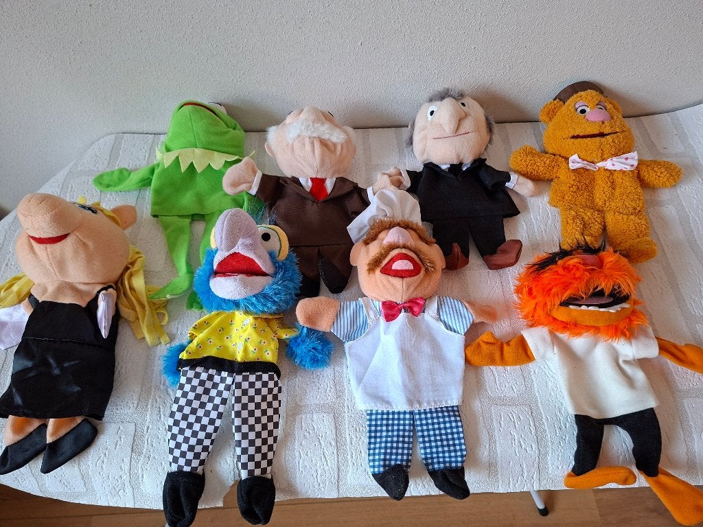 Complete Set AH Muppets Handpoppen (8 stuks), Ophalen of Verzenden, Zo goed als nieuw, Overige typen
