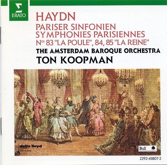 HAYDN Symphonies nos. 83 & 84 & 85 CD KOOPMAN ERATO ZGAN, Ophalen of Verzenden, Classicisme, Zo goed als nieuw, Orkest of Ballet