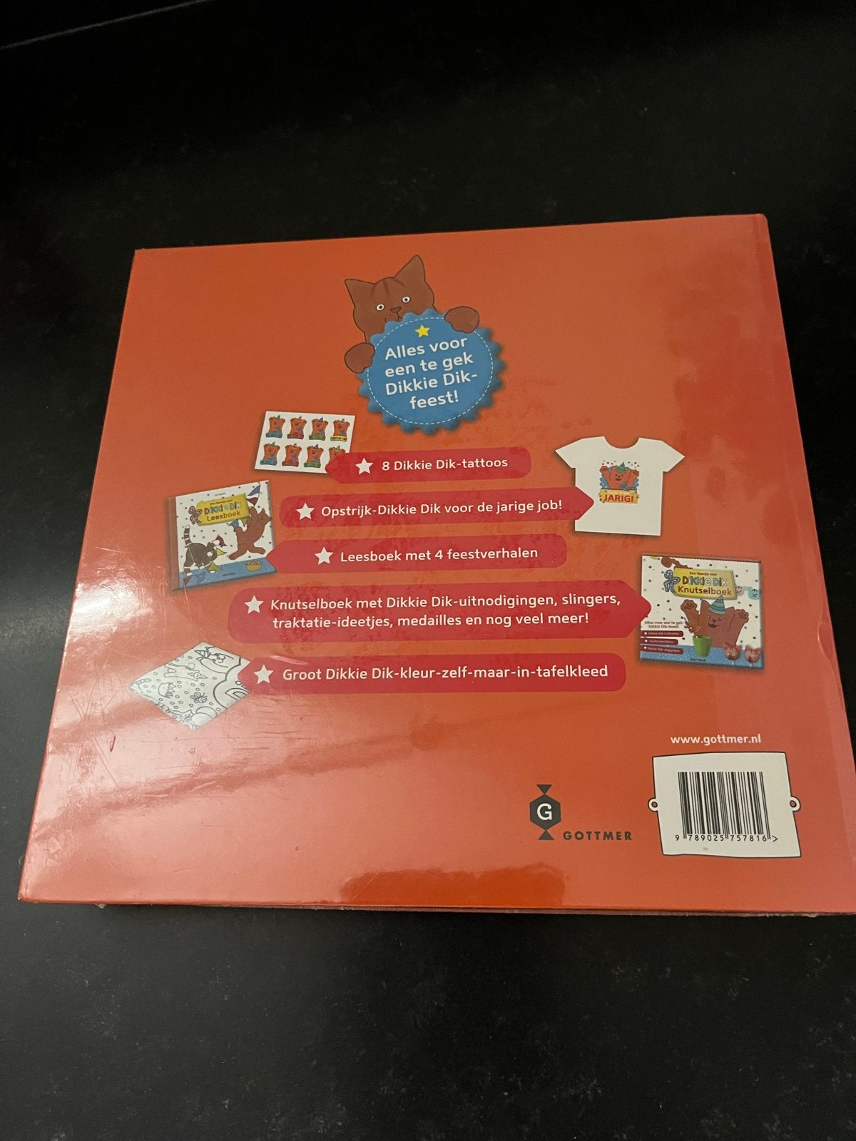 Een feestje met Dikkie Dik - Feestboek ( nieuw ), Ophalen, Nieuw, Uitklap-, Voel- of Ontdekboek, 2 tot 3 jaar