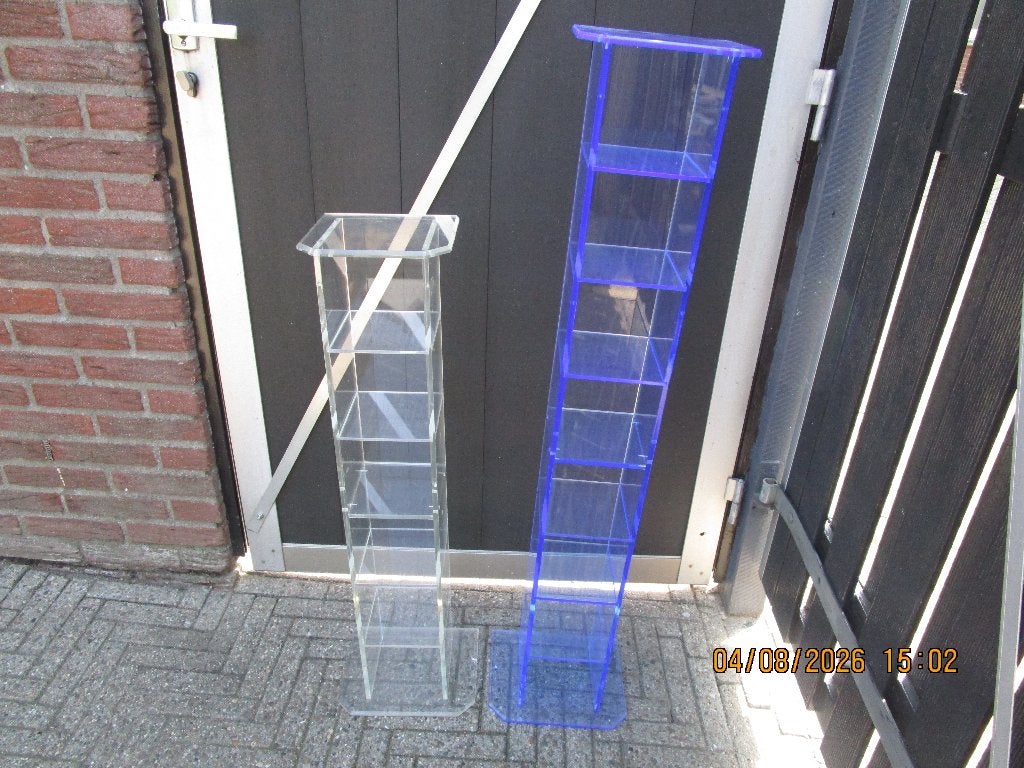 Te koop 2 opberg torens voor 168 cd,s, Ophalen, Kunststof, Gebruikt, 150 discs of meer