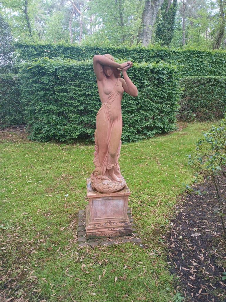Tuinbeeld Terracotta, Ophalen, Gebruikt, Steen, Mensenbeeld