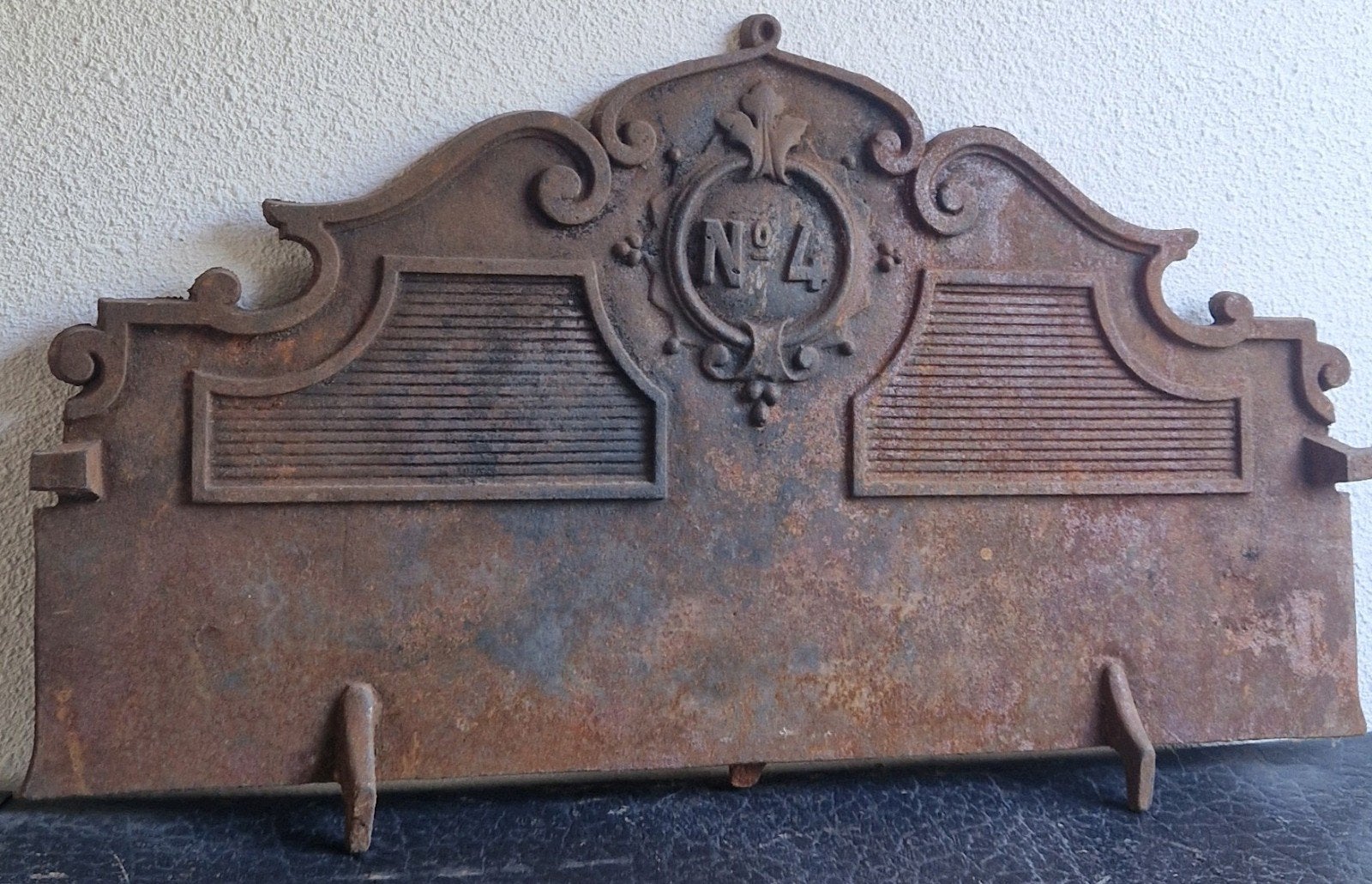 oud gietijzeren bordje~huisnummer~wegbenummering~brocante, Ophalen of Verzenden