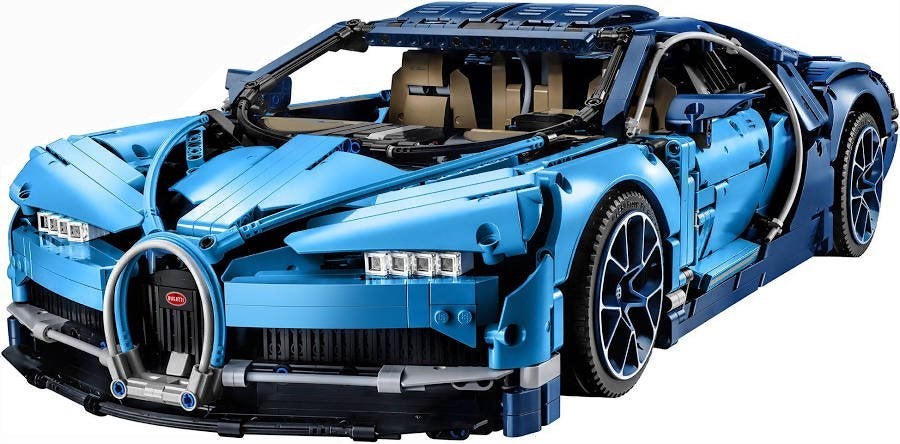Lego Technic Bugatti Chiron, Porsche 911 en Land Rover, Ophalen, Zo goed als nieuw