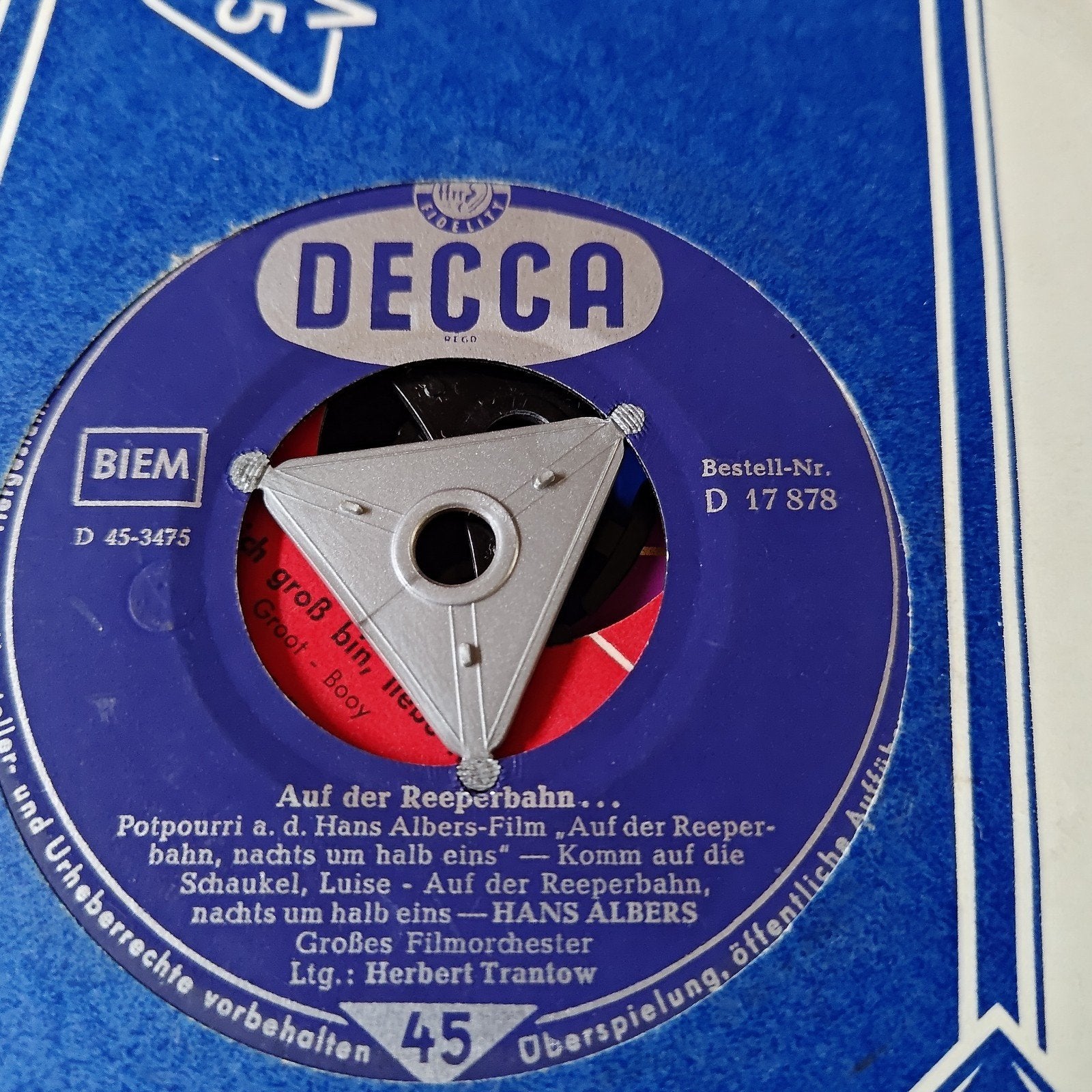 Hans Albers - Auf der Reeperbahn..(Decca D 17878), Gebruikt, Originele persing, 7 inch, EP