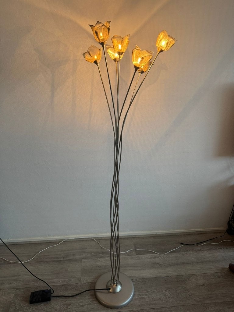 Unieke vloerlamp van Massive met 7 rozen, Ophalen, Metaal, 150 tot 200 cm