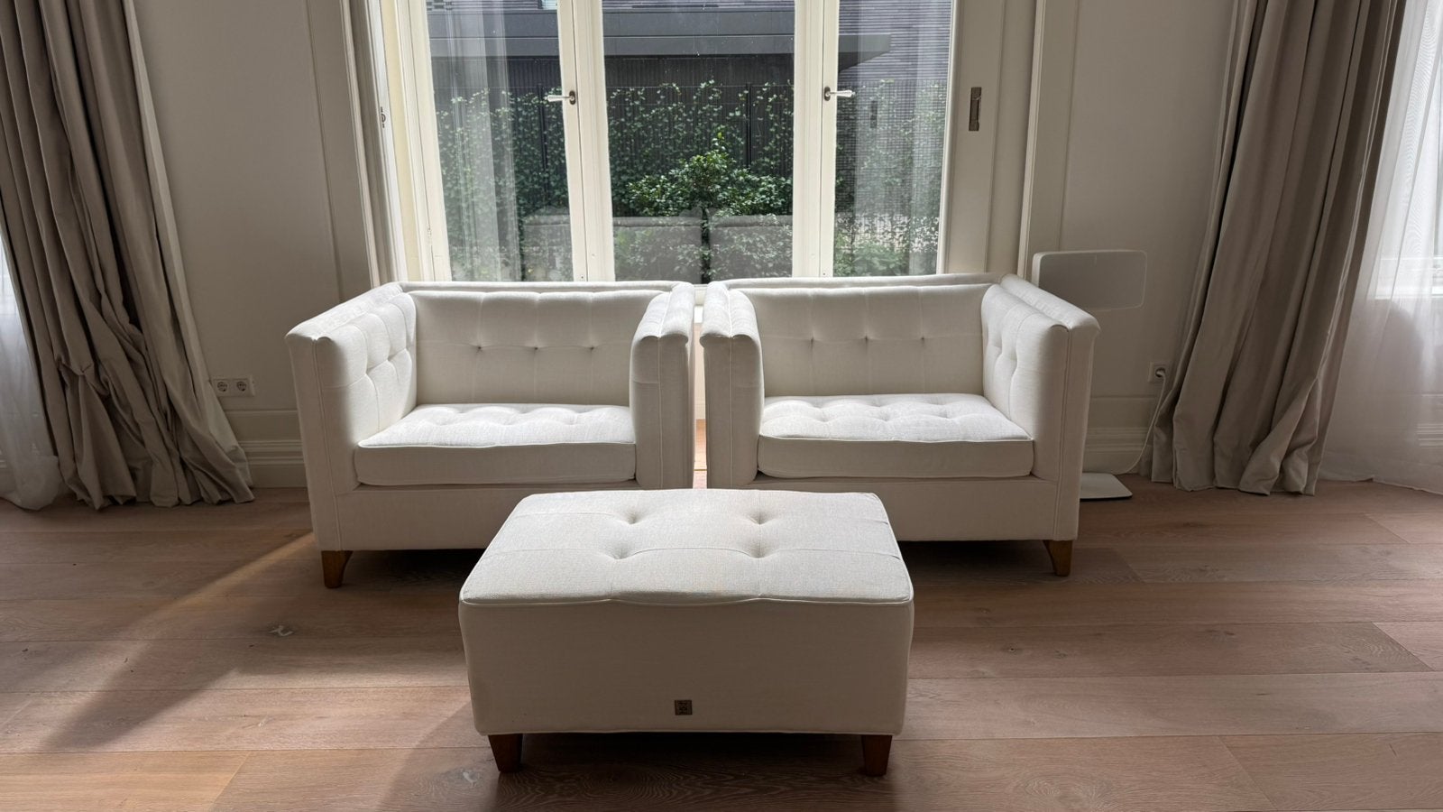 Rivièra Maison Radziwill Love Seat €350 p/st + hocker, Ophalen, Zo goed als nieuw, Stof, Riviera Maison