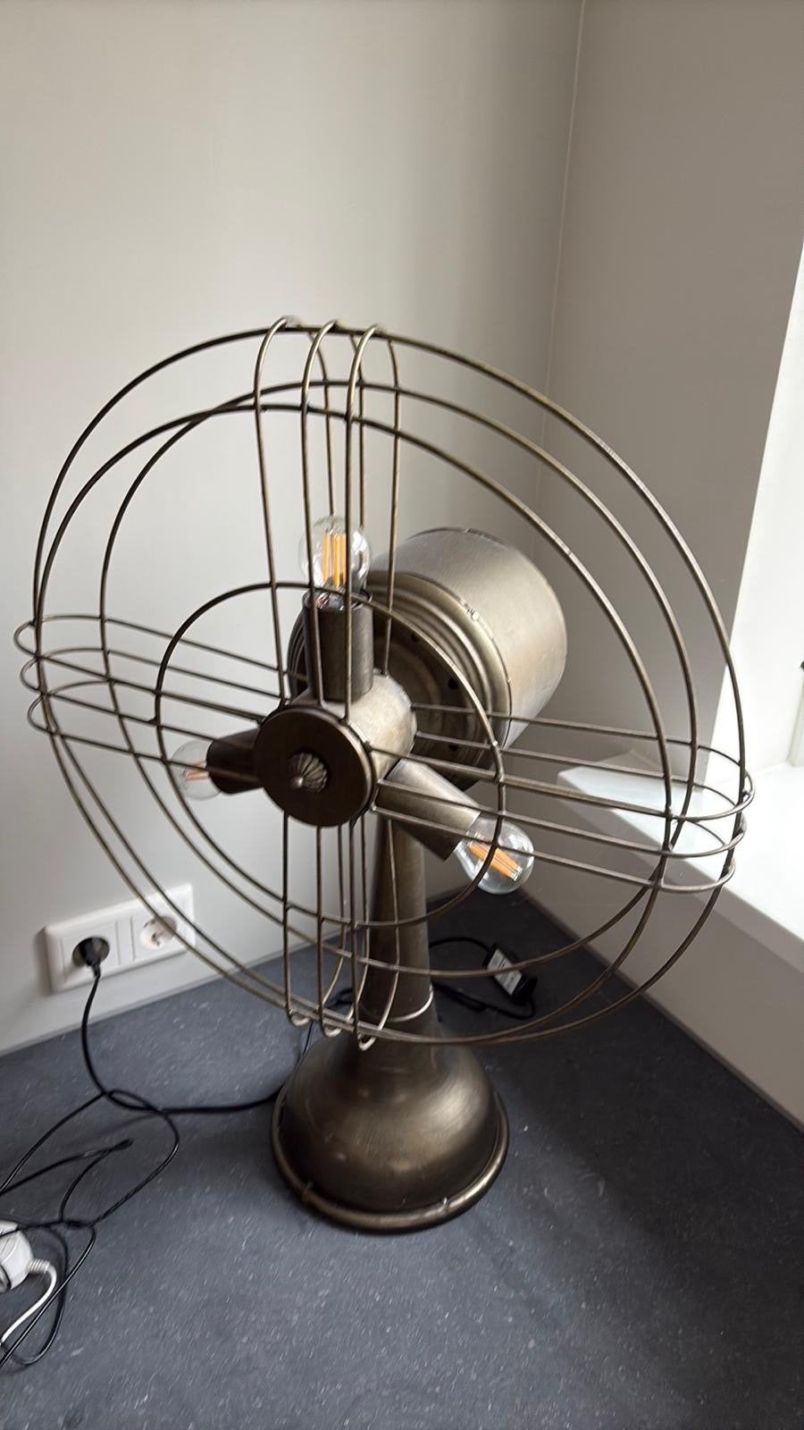 Vintage ventilator lamp - Industriële stijl, Overige merken, Gebruikt, Industrieel, E27 (groot)