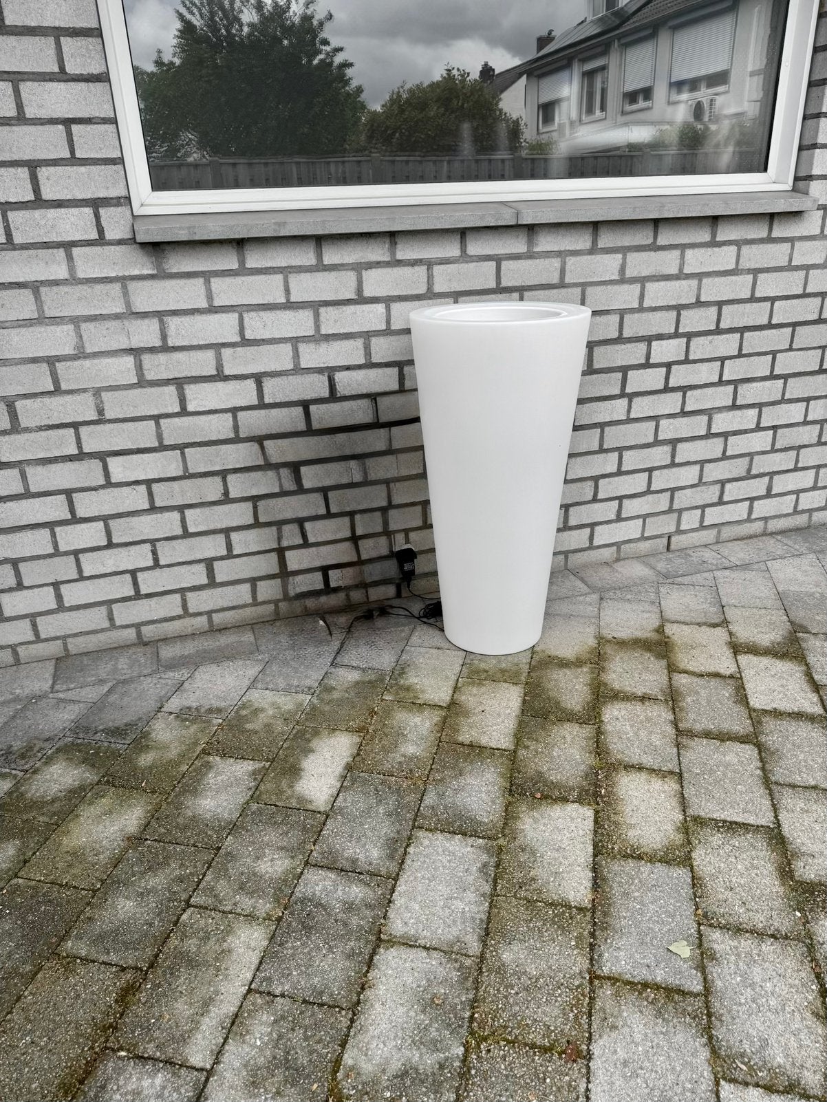Elho Pure Smart LED Light Vaas - 100 cm hoog, Ophalen, Kunststof, 40 cm of meer, Rond