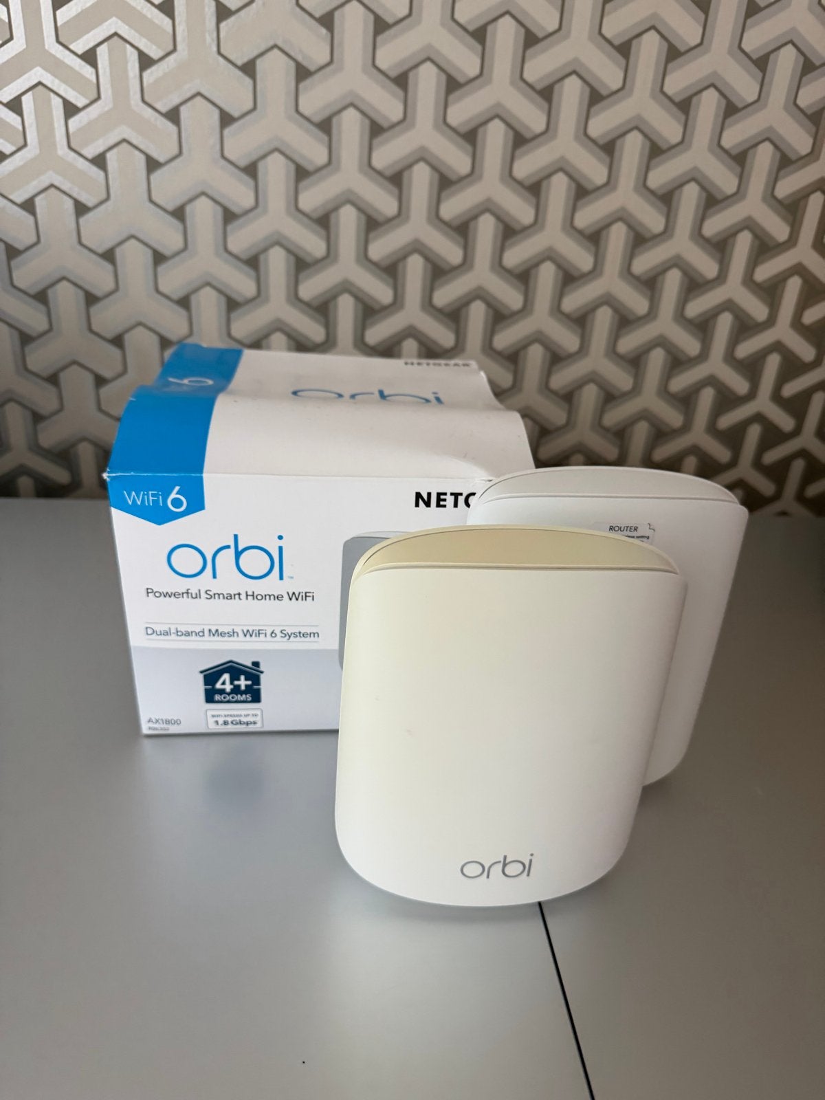 Orbi AX1800 RBK352 Dual-band Mesh WiFi 6 Systeem, Computers en Software, Ophalen of Verzenden, Gebruikt, Router