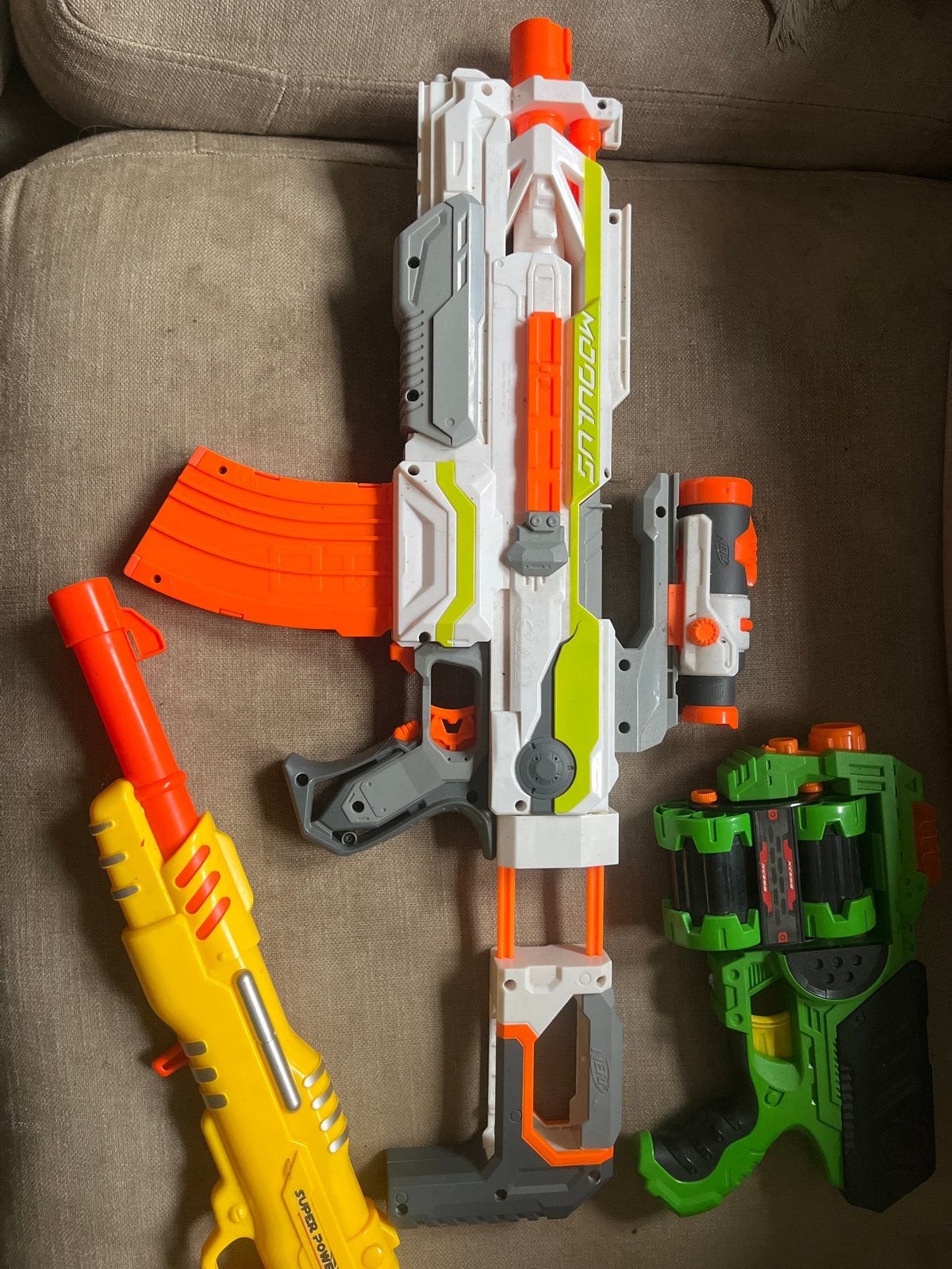 Nerf Modulus Blaster Set met Accessoires, Ophalen, Gebruikt, Jongen of Meisje