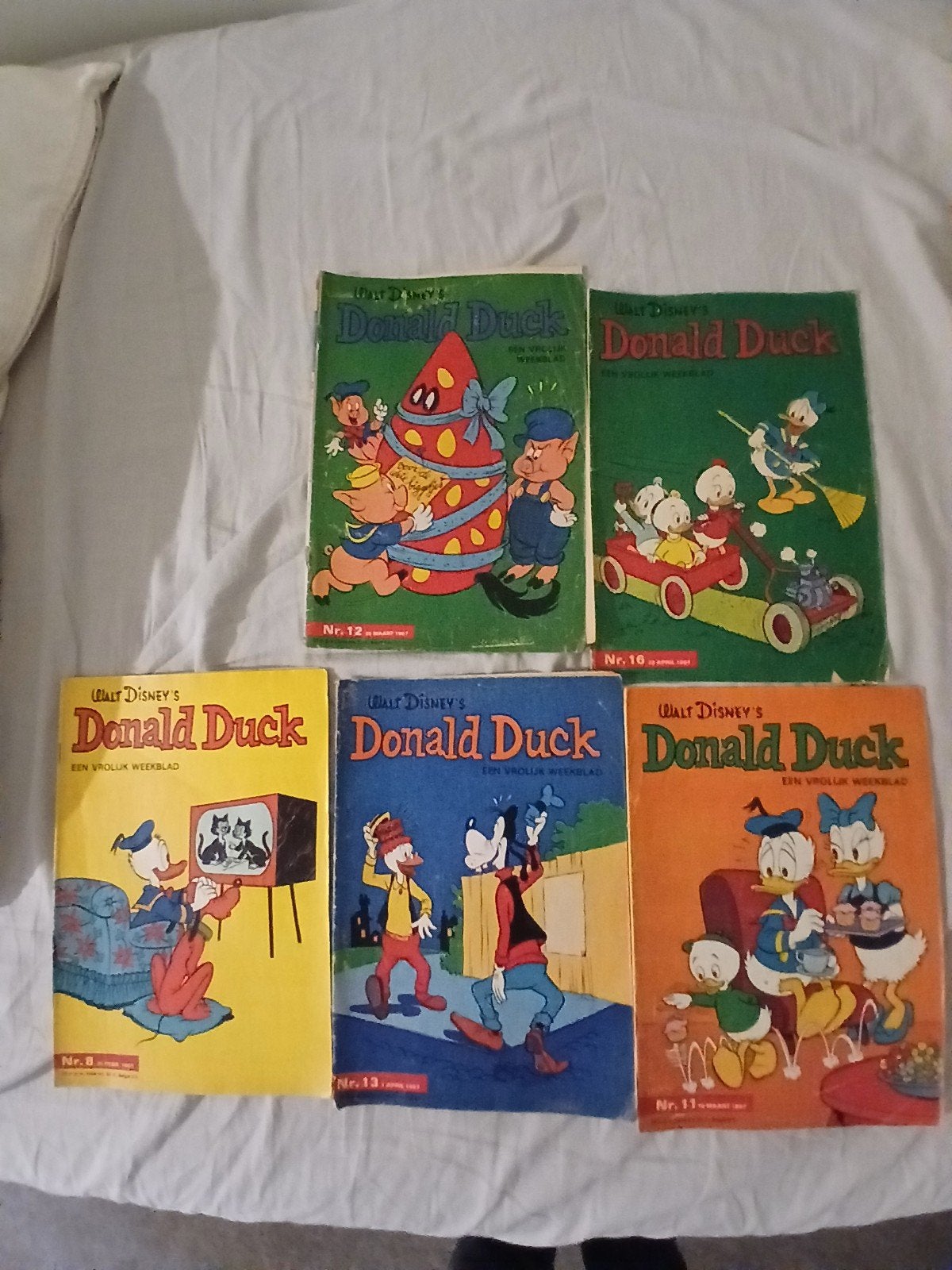 5 Oude Donald Duck Nummers uit 1967 - Vintage Stripboeken, Boeken, Stripboeken, Donald Duck, Meerdere stripboeken, Ophalen, Gelezen