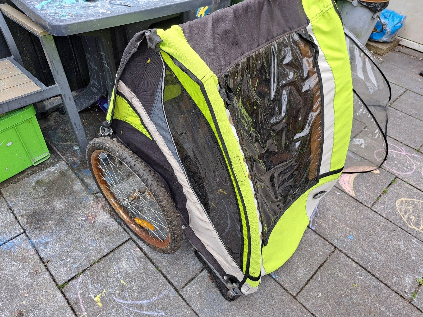 Fietskar voor 1 of 2 kinderen - ombouwbaar naar wandelwagen, Fietsen en Brommers, Fietsaccessoires | Aanhangers en Karren, Ophalen