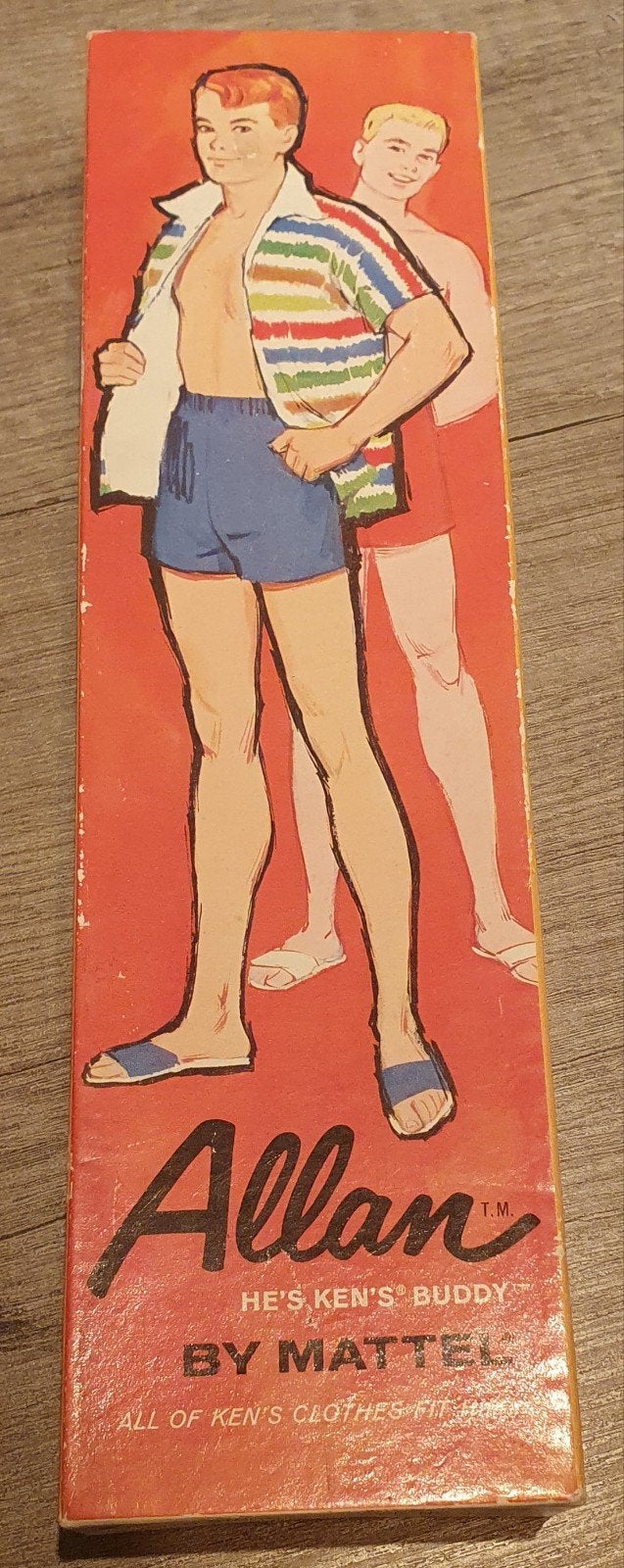 Vintage Allan pop (Ken's Buddy) by Mattel in doos, Ophalen, Zo goed als nieuw, Overige typen