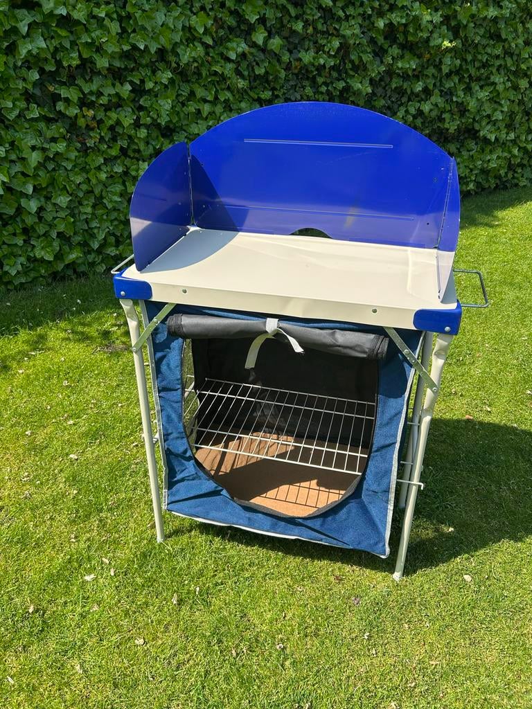 Kampeerkeuken De Vrijbuiter Zeeland met windscherm, Ophalen, Gebruikt, Campingkast