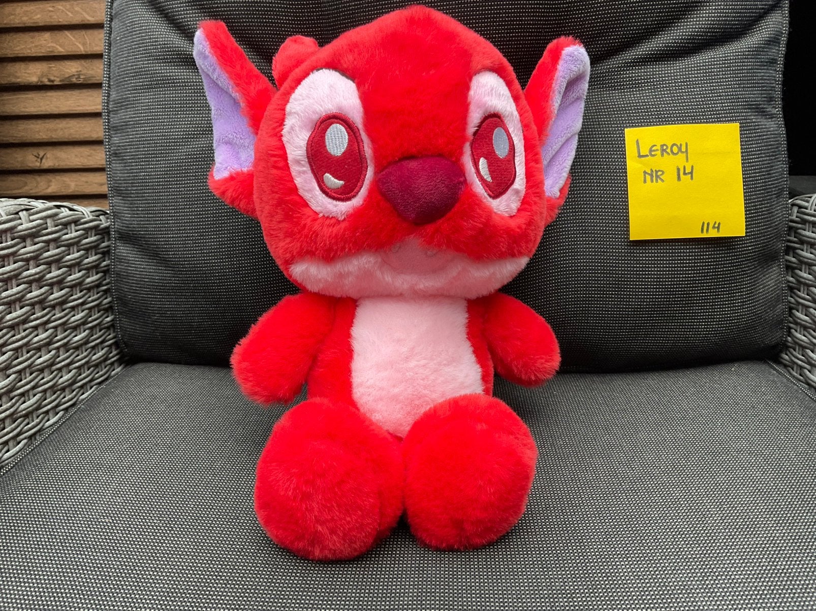 Nieuwe rode pluche Leroy knuffel, van Lilo & Stitch, Ophalen, Overige figuren, Nieuw, Knuffel