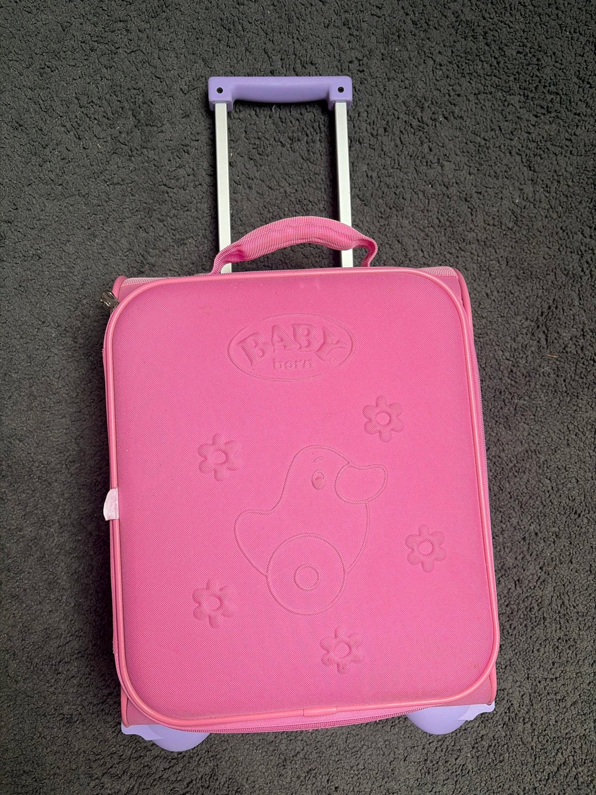 BABY born roze kinderkoffer met wieltjes, Ophalen, Gebruikt