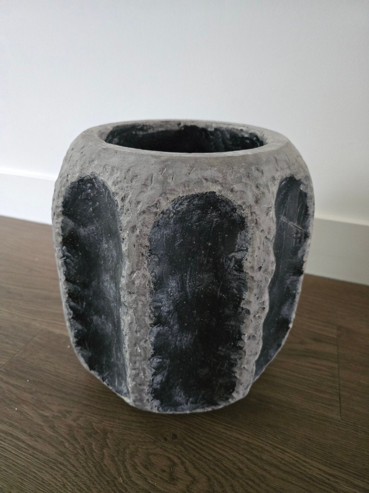 Robuuste Tweekleurige Bloempot - Beton/Cement 30x30cm, Tuin en Terras, Ophalen of Verzenden