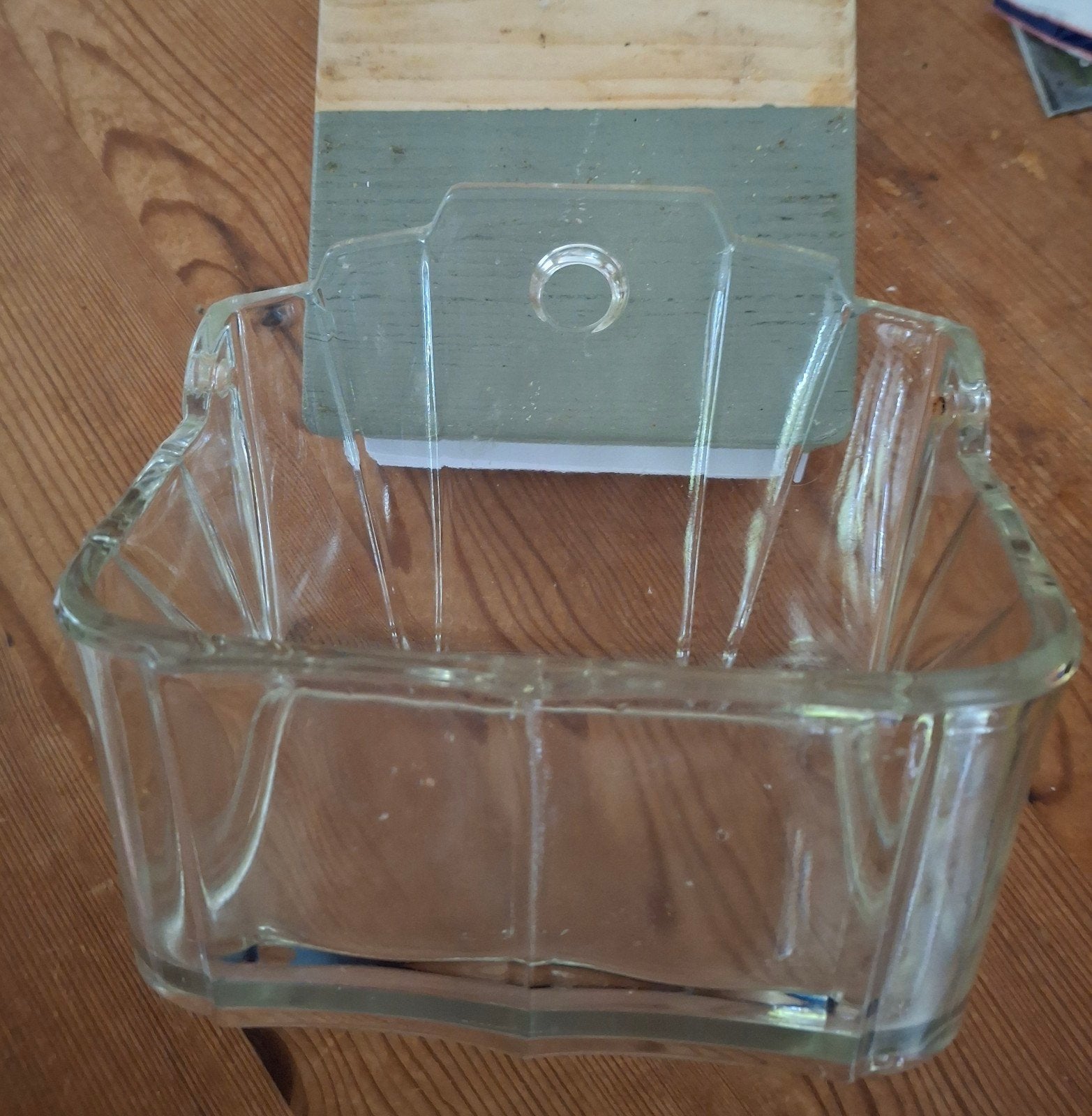 Vintage Glazen zoutbakje - Wandmontage, Ophalen of Verzenden