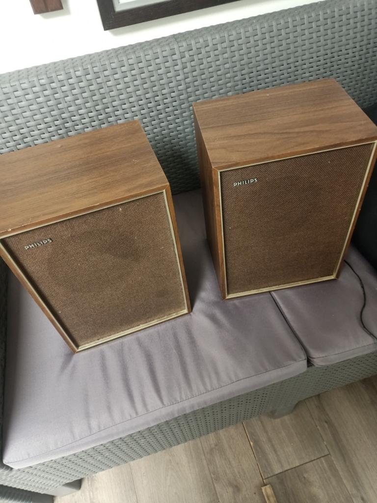 Vintage Philips speakers jaren 70, Audio, Tv en Foto, Luidsprekers, Philips, Gebruikt, Ophalen of Verzenden, Minder dan 60 watt