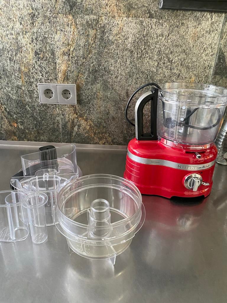 KitchenAid Artisan Keukenmachine - Rood, 3 snelheden of meer, Ophalen of Verzenden, Zo goed als nieuw, 2 tot 3 liter