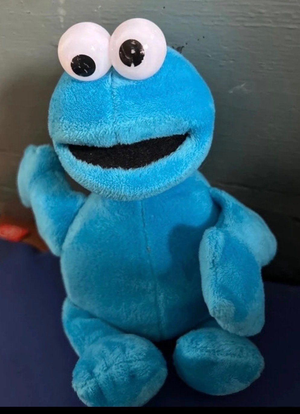 Koekiemonster knuffel - Zo goed als nieuw - 28 cm, Overige merken, Overige karakters, Overige typen, Blauw