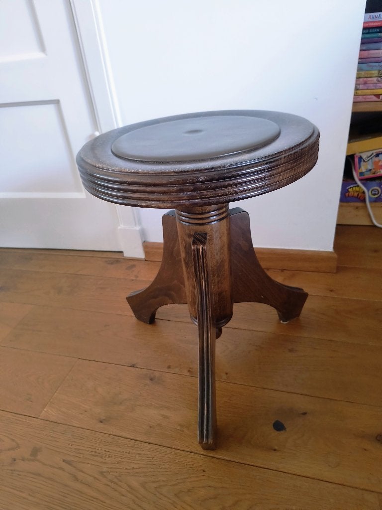 Piano kruk, Ophalen, Gebruikt, Bruin, Piano