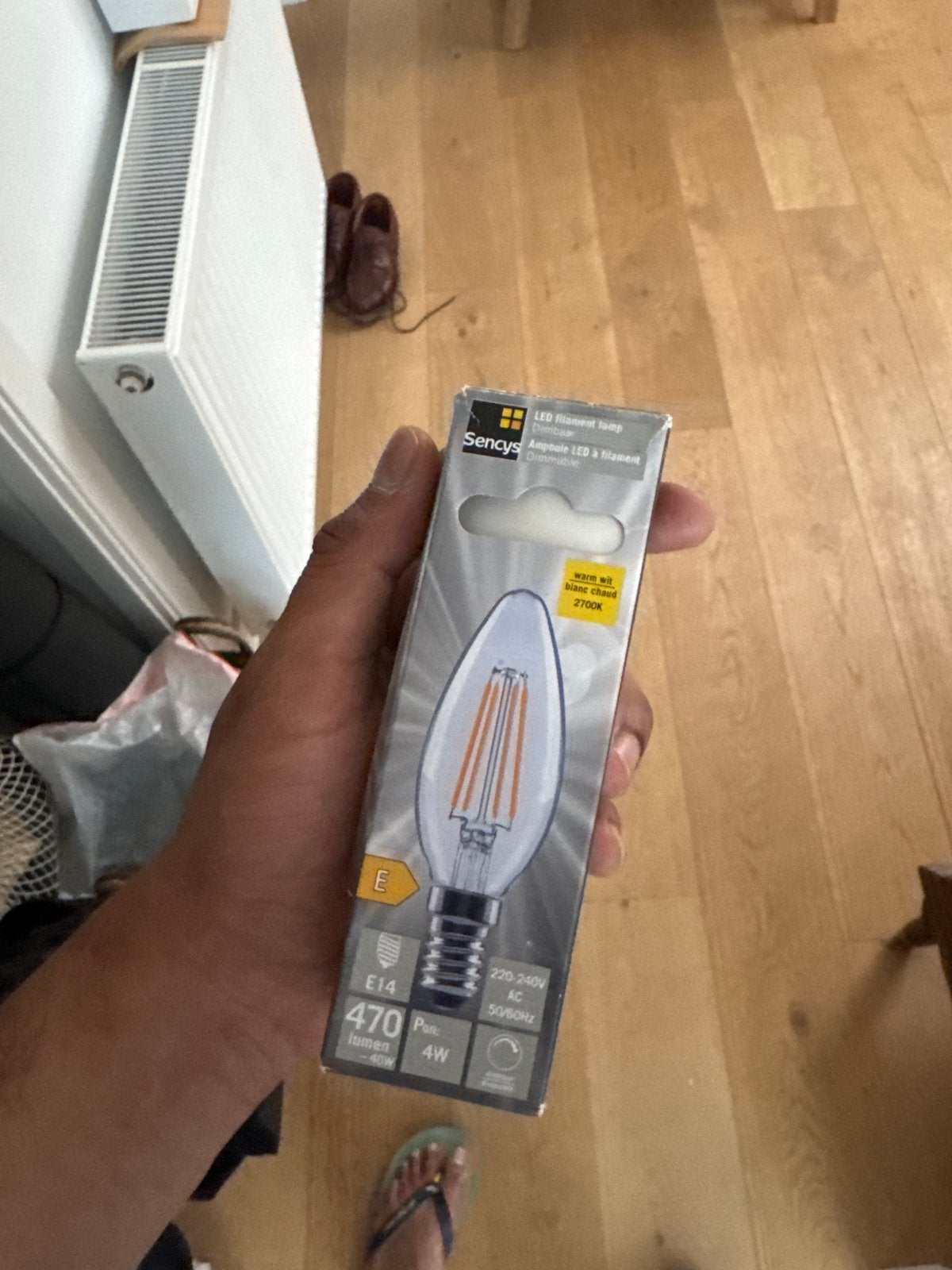Sencys LED Filament Lamp E14 4W (40W equivalent) 2700K, Huis en Inrichting, Ophalen, Wit, Overige merken, E14 (klein)