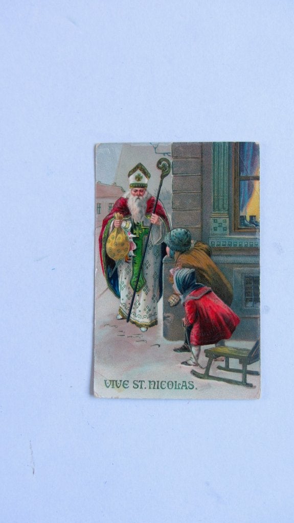 Vive St. Nicolas 1910, Ophalen of Verzenden, Voor 1920, Gelopen, Feest(dag)