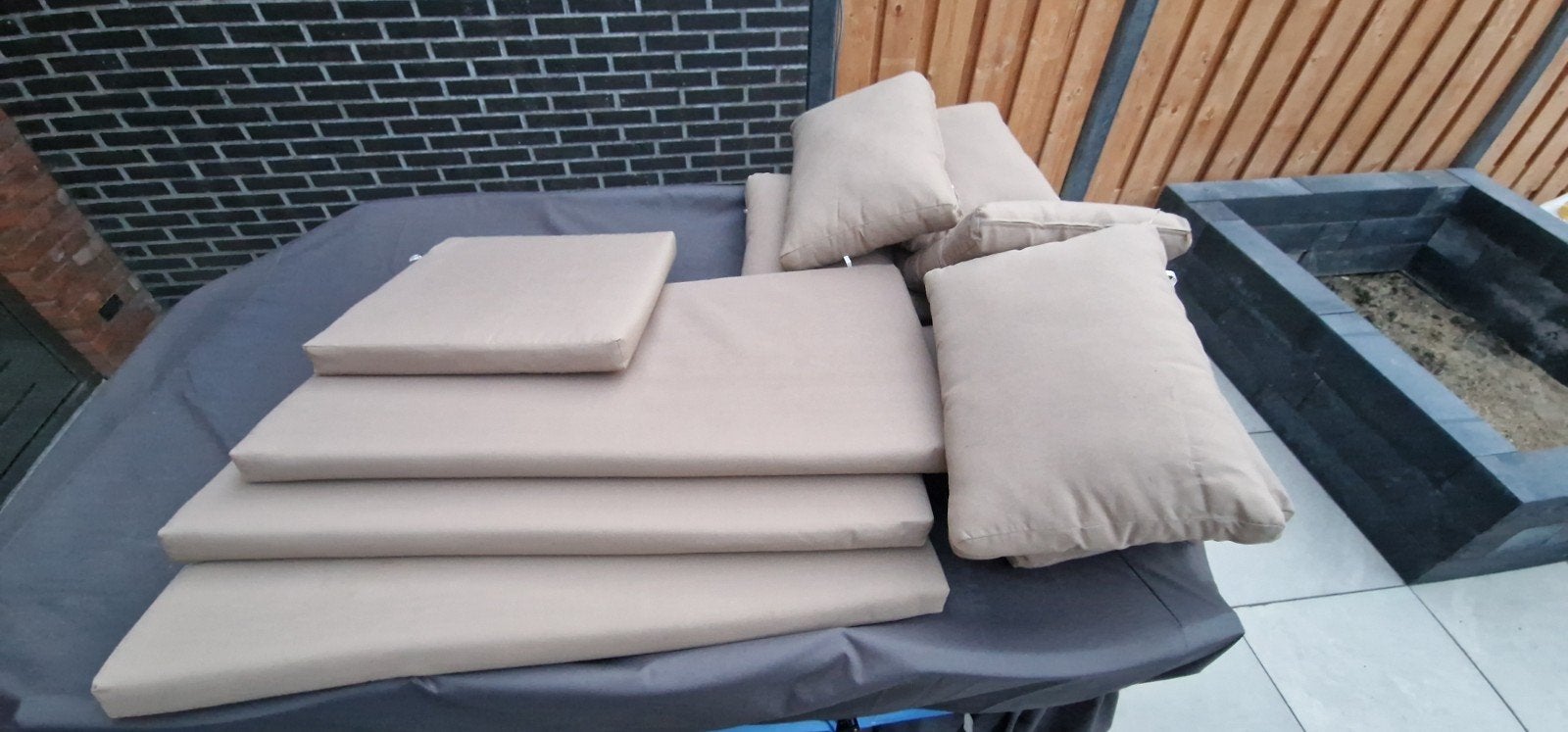 Loungeset kussens voor hoek loungeset, Ophalen, Gebruikt