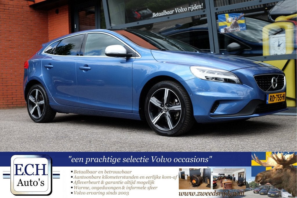 Volvo V40 2.0 T4 190 pk Business Sport, Leer, Panoramadak, C, Voorwielaandrijving, Gebruikt, Blauw, Bedrijf