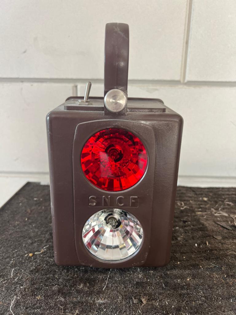 Vintage Bakelieten SNCF Spoorweglamp (Frankrijk), Ophalen of Verzenden, Zo goed als nieuw, Overige materialen