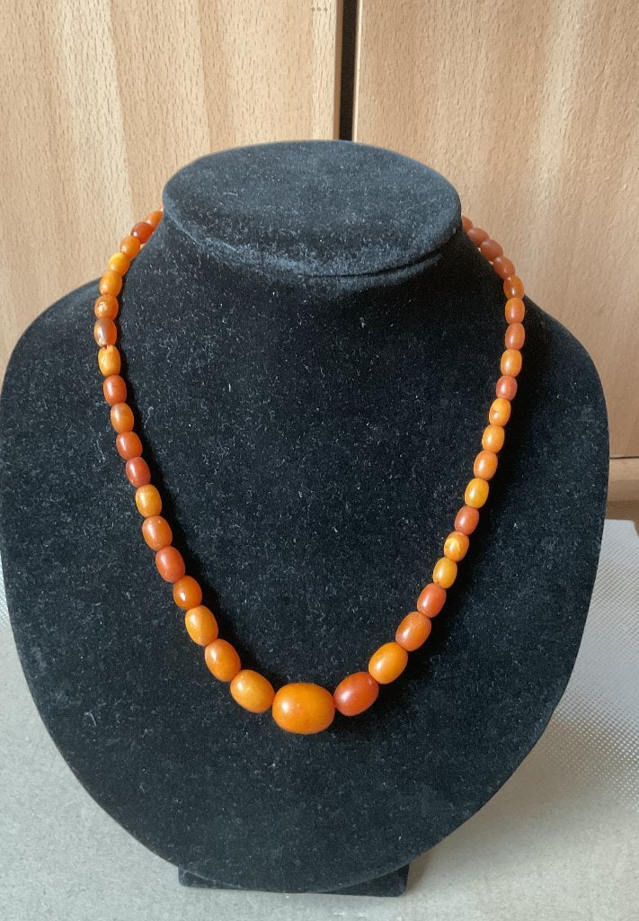 Barnsteen ketting, Ophalen of Verzenden, Overige materialen, Ketting
