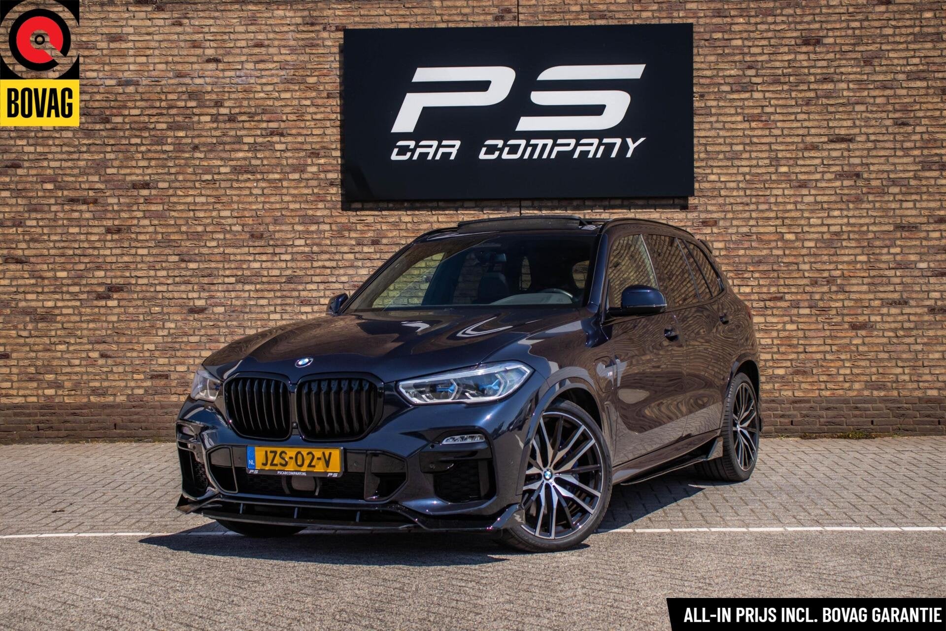 BMW X5 xDrive45e M-Sport, BTW, Pano, Leder, Head-Up, H&K, 12 maanden, Gebruikt, 394 pk, Zwart
